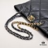 6930543ff09edb6de4c4f0be CHANEL 22B 19BAG Tote Black Gold Small Size