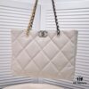69305446f09edb6de4c4f0cb Large CHANEL 22B 19BAG Tote Black and Gold Italian GR Grade Lambskin