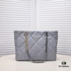 6930544af09edb6de4c4f0d3 Large CHANEL 22B 19BAG Tote Black and Gold Italian First-Class GR Lamb Leather