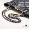 Large AS9088 CHANEL 22B 19BAG Tote Black Gold Italian First-Class GR Lambskin
