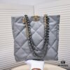 69305456f09edb6de4c4f0e3 Large AS9088 CHANEL 22B 19BAG Tote Black Gold Italian First-Class GR Lambskin