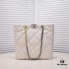 6930545af09edb6de4c4f0eb Large AS9088 CHANEL 22B 19BAG Tote Black and Gold Italian First-Class GR Lambskin
