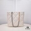 69305460f09edb6de4c4f0f5 Large AS9088 CHANEL 22B 19BAG Tote Black and Gold Italian First-Class GR Lambskin