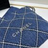 Upgraded! Champion Quality ⭐️⭐️⭐️ 24S Denim 22bag CHANEL 24S Denim Series, Jennie's Same Style Trash Bag – New Member of the 22bag Family with Rivets, This Season's Most Beautiful Denim Collection!