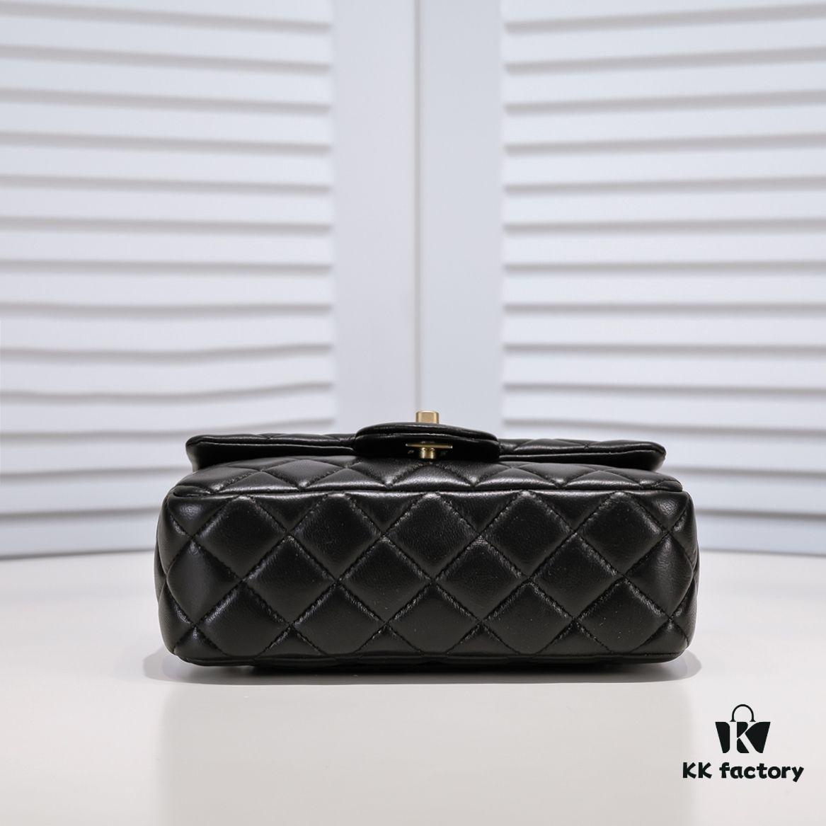 693054a2f09edb6de4c4f141 Chanel Hot-Selling Metal CF Mini Flap Bag with Hollow Woven Rope and Gold Ball Detail
