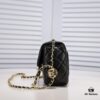 693054aaf09edb6de4c4f149 Chanel Hot-Selling Metal CF Mini Flap Bag with Hollow Woven Rope and Gold Ball Detail
