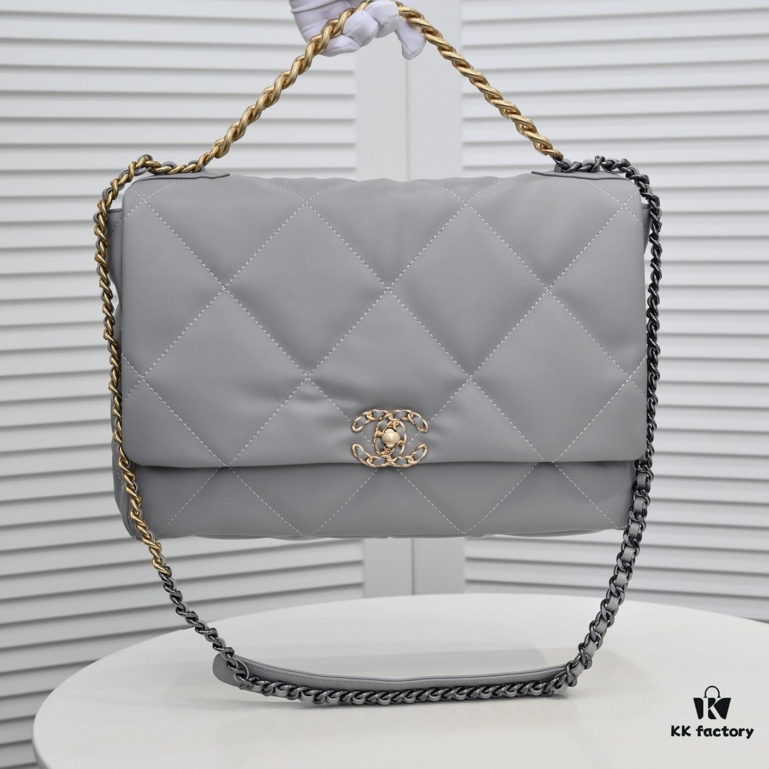 69305521f09edb6de4c4f1d2 Large Gray Chanel Latest Bestseller in Stock 📣📣 Synchronized with Boutique, Imported Calfskin Leather 🐂, Extremely Soft Touch