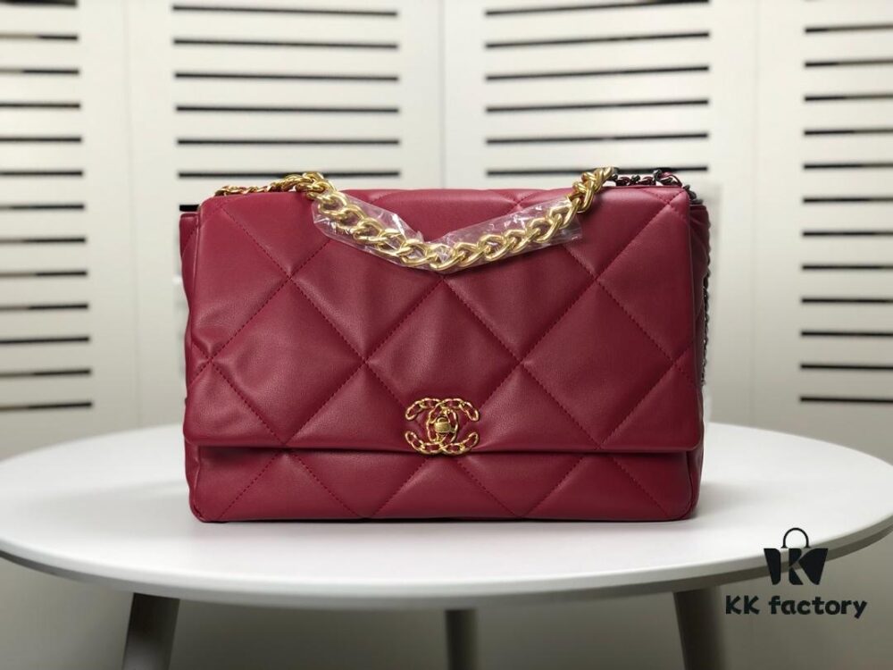 69305537f09edb6de4c4f1f8 Burgundy Red Oversized Chanel Latest Bestseller Release 📣📣 Synchronized with Counter, Premium Imported Cowhide Leather, Extremely Soft Touch