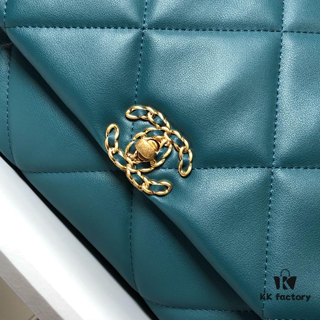69305540f09edb6de4c4f208 Turquoise Blue Large Chanel Latest Bestseller Just Arrived, Synchronized with Boutique, Premium Imported Calfskin Leather, Extremely Soft Touch