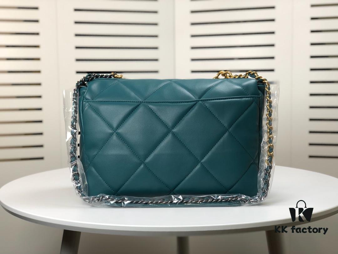 69305540f09edb6de4c4f20a Turquoise Blue Large Chanel Latest Bestseller Just Arrived, Synchronized with Boutique, Premium Imported Calfskin Leather, Extremely Soft Touch