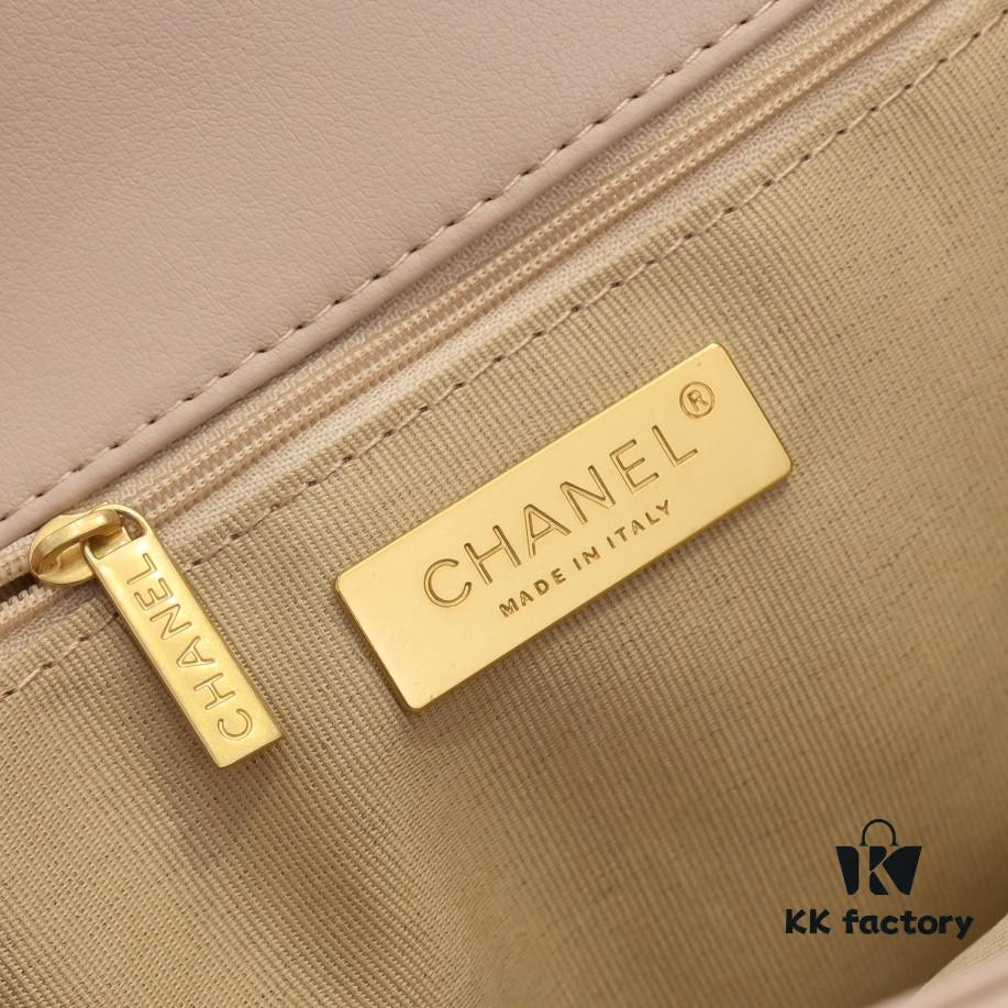 69305550f09edb6de4c4f223 Beige Medium Chanel Latest Bestseller Just Arrived, Synchronized with Boutique, Premium Imported Calfskin, Extremely Soft Texture