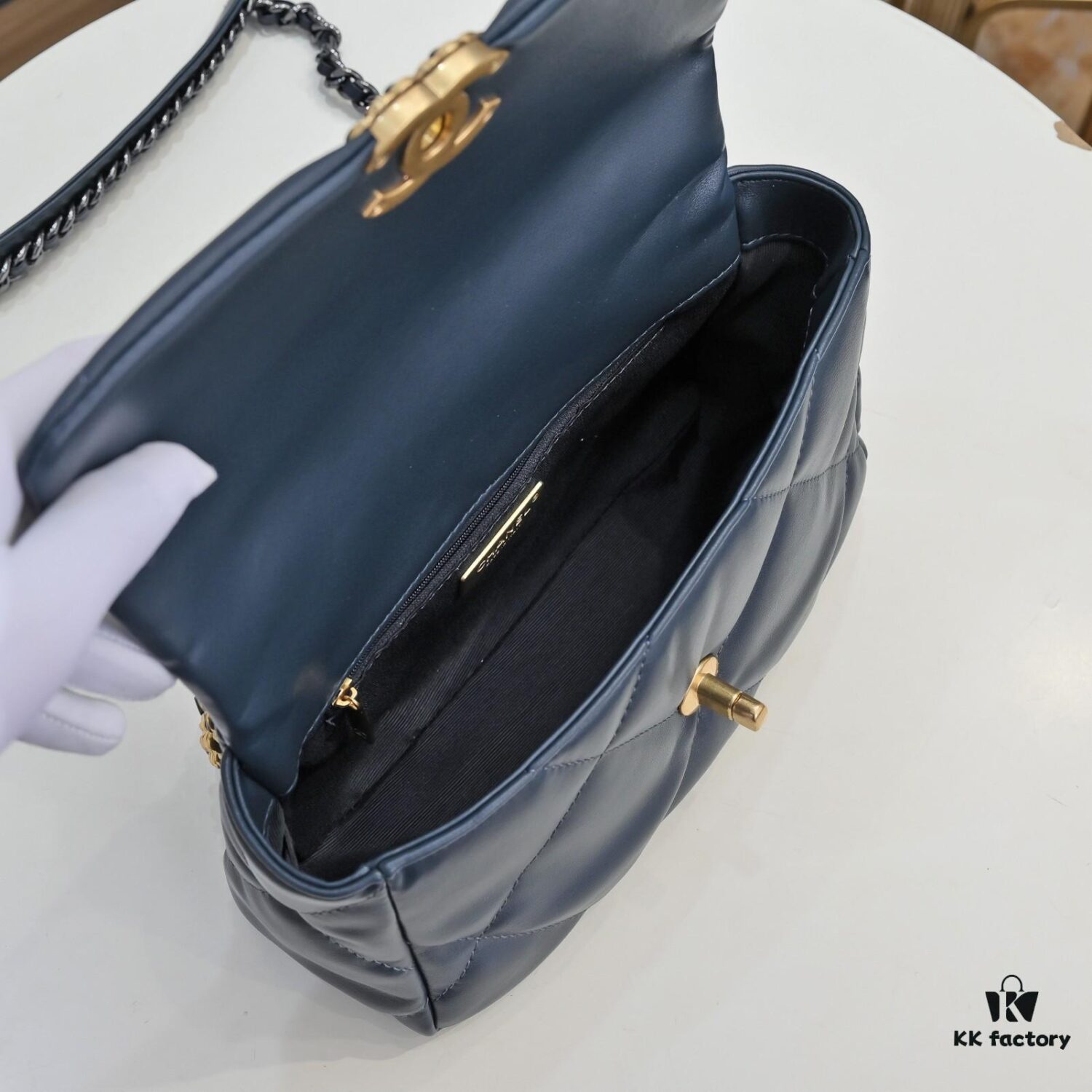 69305589f09edb6de4c4f28f Small Deep Blue Chanel Latest Bestseller Just Arrived 📣📣 Same as Counter Version🤭 Premium Imported Calfskin Leather🐂 Extremely Soft to Touch. Stunning Fit and Flattering Silhouette, Can Be Carried by Hand, on Shoulder or Crossbody, Fully Showcasing Feminine Elegance 💃 Grab Yours Now