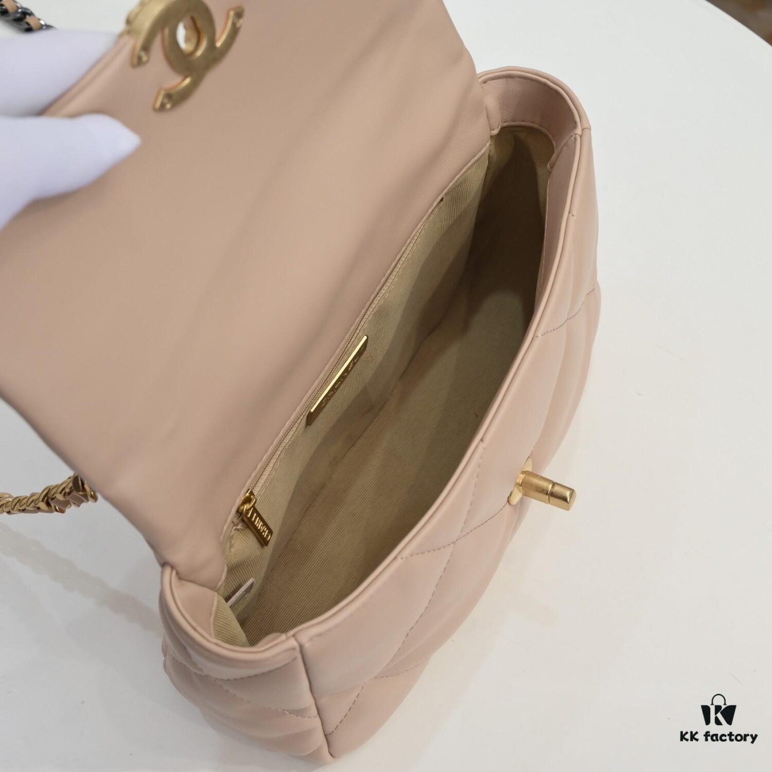 69305590f09edb6de4c4f29a Beige Small Chanel Latest Bestseller Available Now 📣📣 Synchronized with Boutique - Imported Calfskin Leather 🐂 Exceptionally Soft Touch