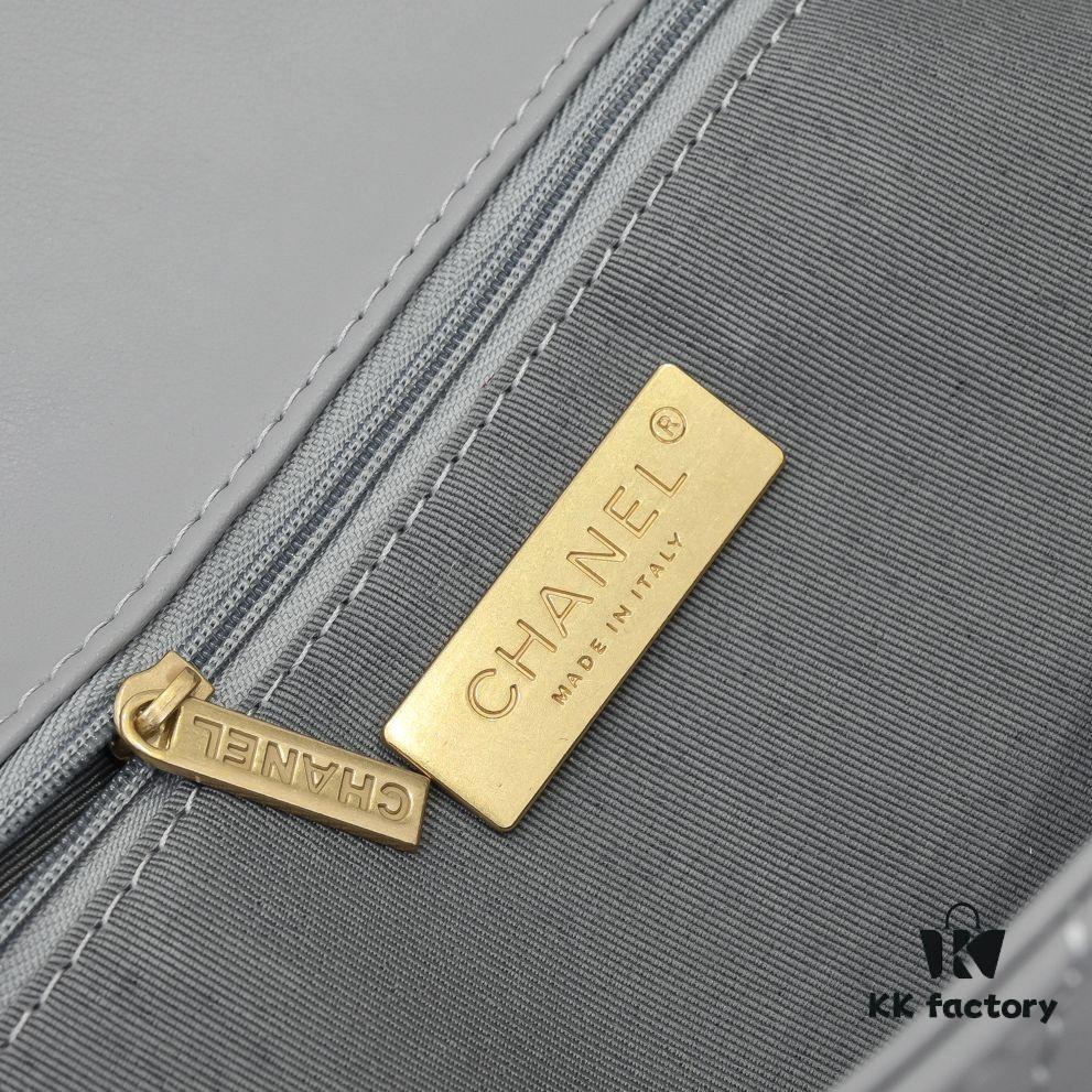 69305597f09edb6de4c4f2a5 Gray Mini Chanel Latest Bestseller in Stock - Imported Calfskin Leather, Soft Touch, Elegant and Versatile Design