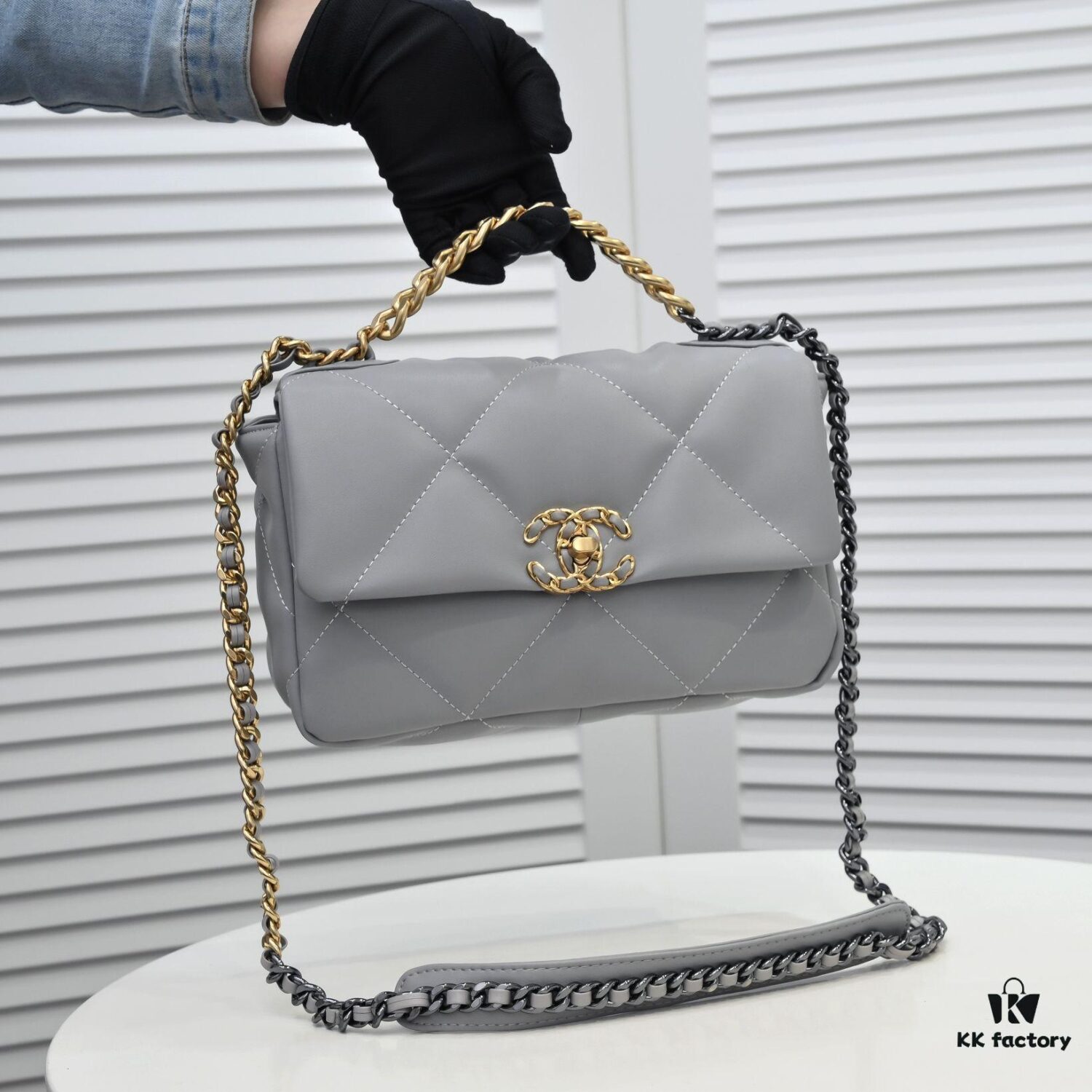 693055a3f09edb6de4c4f2b6 Gray Mini Chanel Latest Bestseller in Stock - Imported Calfskin Leather, Soft Touch, Elegant and Versatile Design