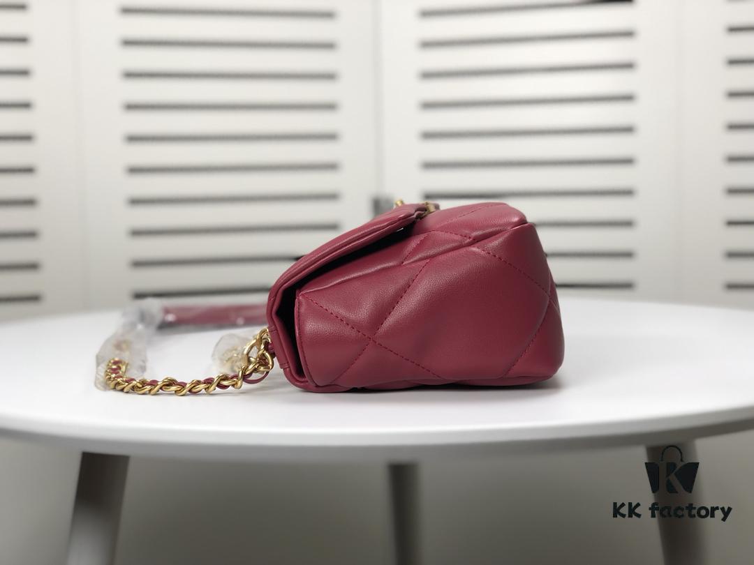 693055b1f09edb6de4c4f2cb Burgundy Red Mini Chanel Latest Bestseller Release 📣📣 Synchronized with Counter, Imported Calfskin Leather, Extremely Soft Touch