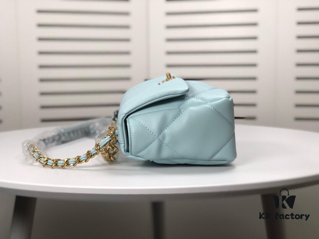 693055baf09edb6de4c4f2db Mint Green Small Chanel Latest Bestseller Release 📣📣 Synchronized with Boutique, Imported Calfskin Leather 🐂, Extremely Soft Touch