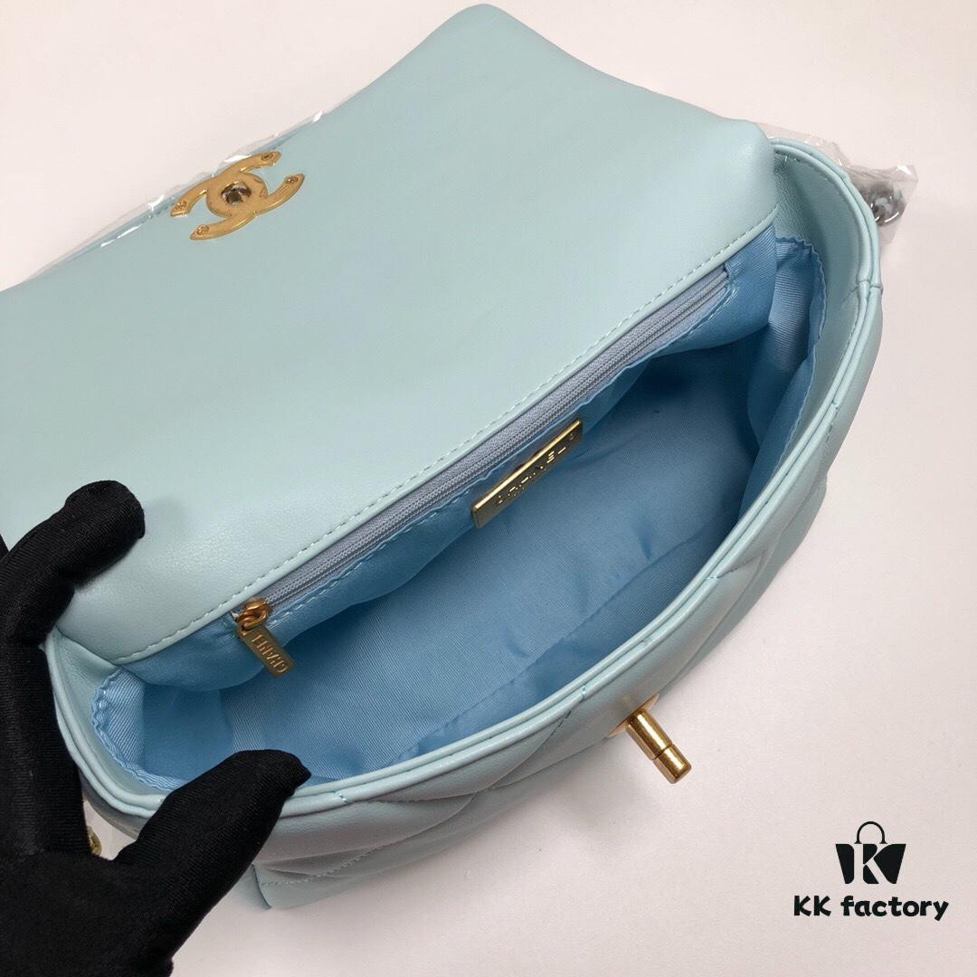 693055bef09edb6de4c4f2e5 Mint Green Small Chanel Latest Bestseller Release 📣📣 Synchronized with Boutique, Imported Calfskin Leather 🐂, Extremely Soft Touch