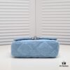 693055c4f09edb6de4c4f2f0 Chanel 22p Spring-Summer Collection New 19Bag Denim Light Blue Sand Silver Hardware