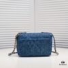693055c9f09edb6de4c4f2f8 Chanel 22p Spring-Summer Collection Denim Bag in Light Blue with Silver-Tone Hardware