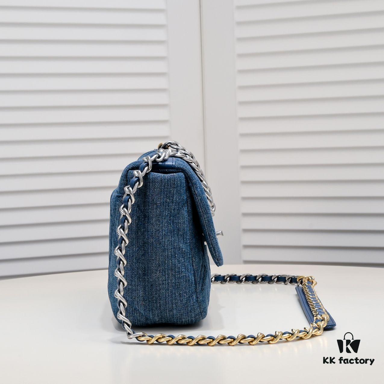 693055cbf09edb6de4c4f2f9 Chanel 22p Spring-Summer Collection Denim Bag in Light Blue with Silver-Tone Hardware