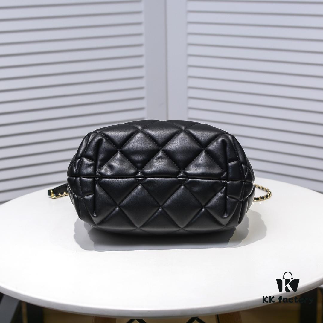 69305602f09edb6de4c4f350 Large CHANEL 2020 New Arrival Double C Chain Drawstring Mini Bucket Bag