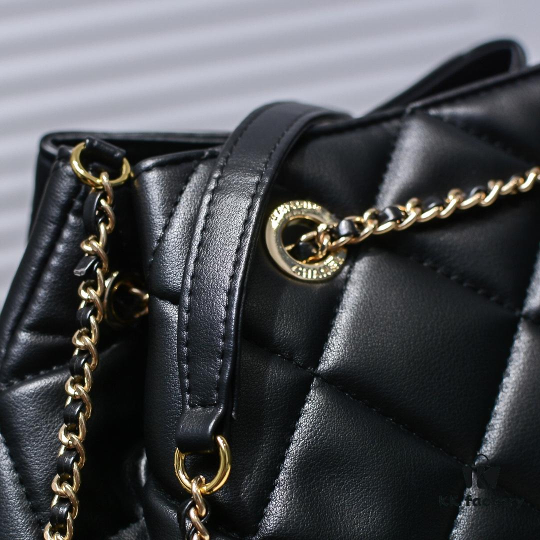 69305603f09edb6de4c4f352 Large CHANEL 2020 New Arrival Double C Chain Drawstring Mini Bucket Bag
