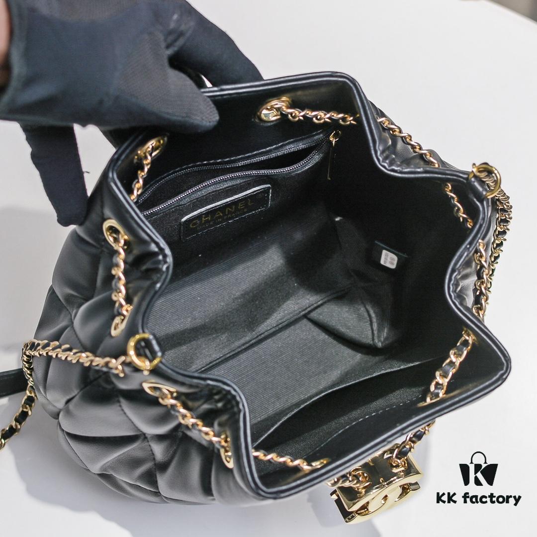 69305604f09edb6de4c4f353 Large CHANEL 2020 New Arrival Double C Chain Drawstring Mini Bucket Bag