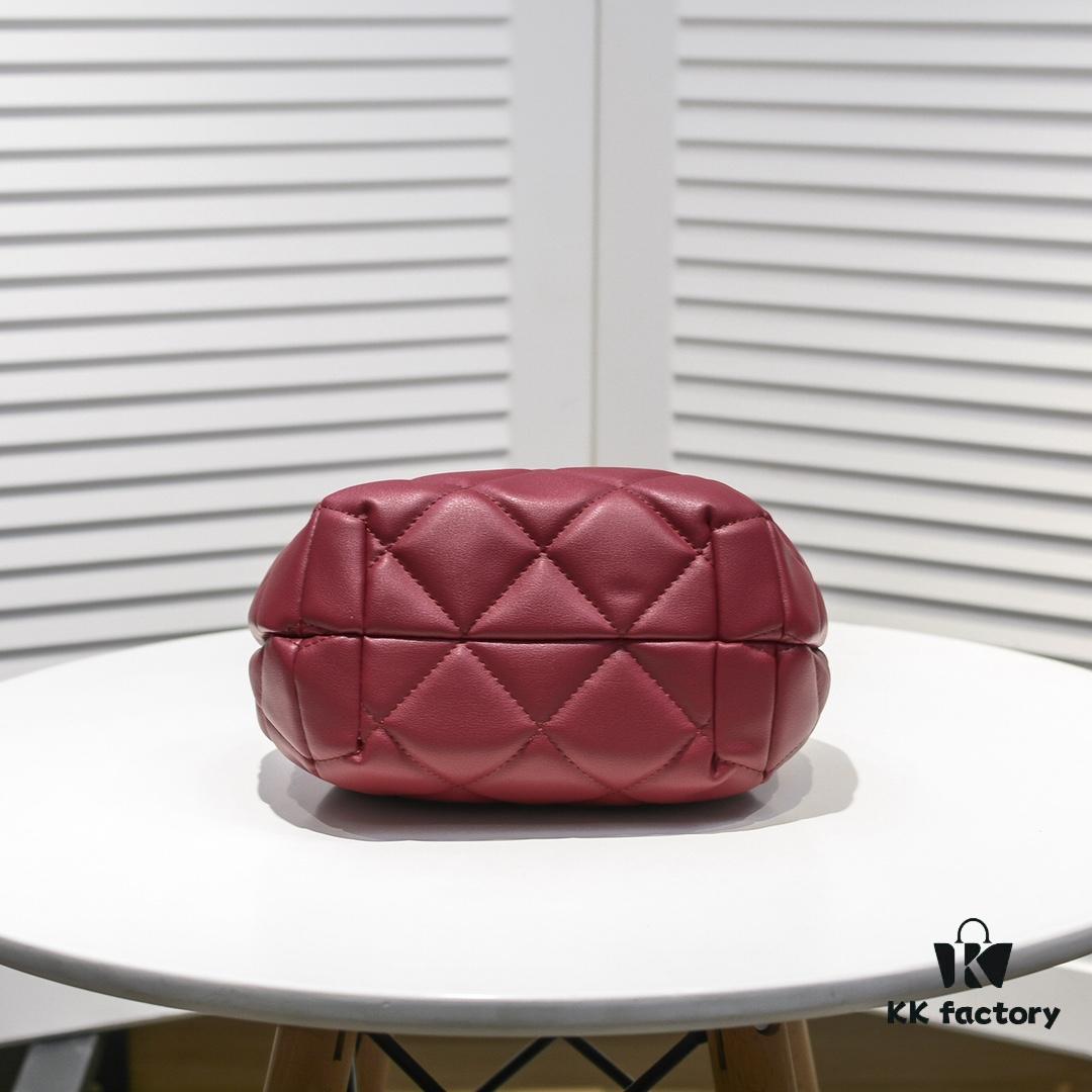 CHANEL Small 2020 New Double C Chain Drawstring Mini Bucket Bag