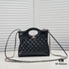 69305615f09edb6de4c4f370 Mini Chanel 23A Swan Mini 31 Bag AS4133 Fashion Statement in Chocolate Brown