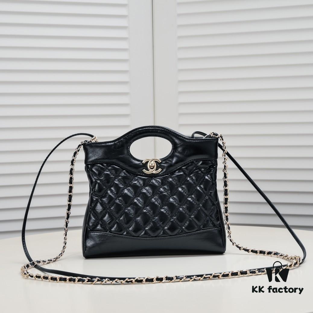 69305615f09edb6de4c4f370 Mini Chanel 23A Swan Mini 31 Bag AS4133 Fashion Statement in Chocolate Brown