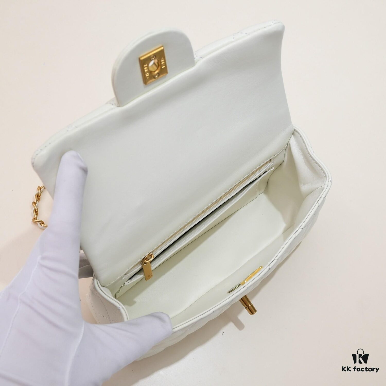 6930561ef09edb6de4c4f381 Chanel 22B Latest Mini CF Handle with Hardware Accents, New AS2431 Classic Quilted Flap Bag