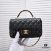 69305620f09edb6de4c4f384 Chanel 22B Latest Mini CF Handle with Hardware Accents, New AS2431 Classic Quilted Flap Bag