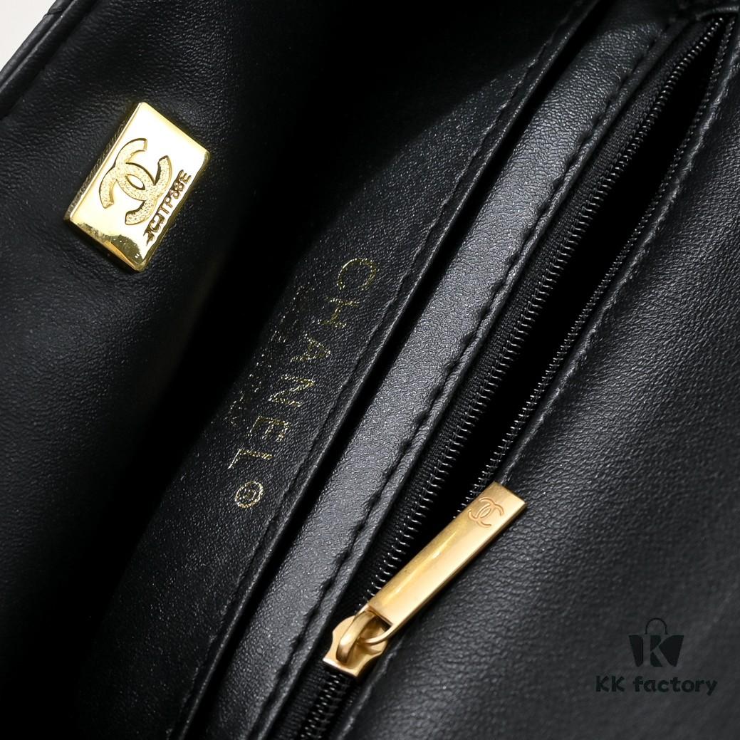 69305623f09edb6de4c4f38c Chanel 22B Latest Mini CF Handle with Hardware Accents, New AS2431 Classic Quilted Flap Bag