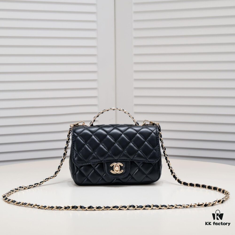 69305631f09edb6de4c4f3a6 Small Size 🦋 Chanel 🖤 23A Diamond Handle CF Mini, Early Release 💎