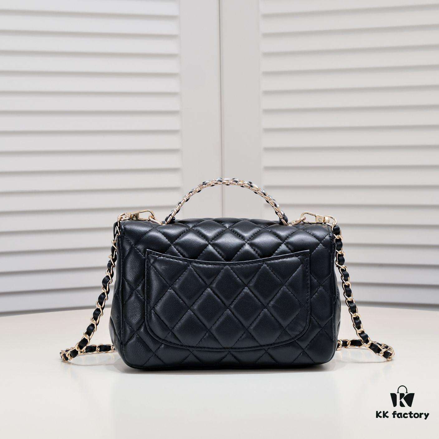 69305631f09edb6de4c4f3a7 Small Size 🦋 Chanel 🖤 23A Diamond Handle CF Mini, Early Release 💎