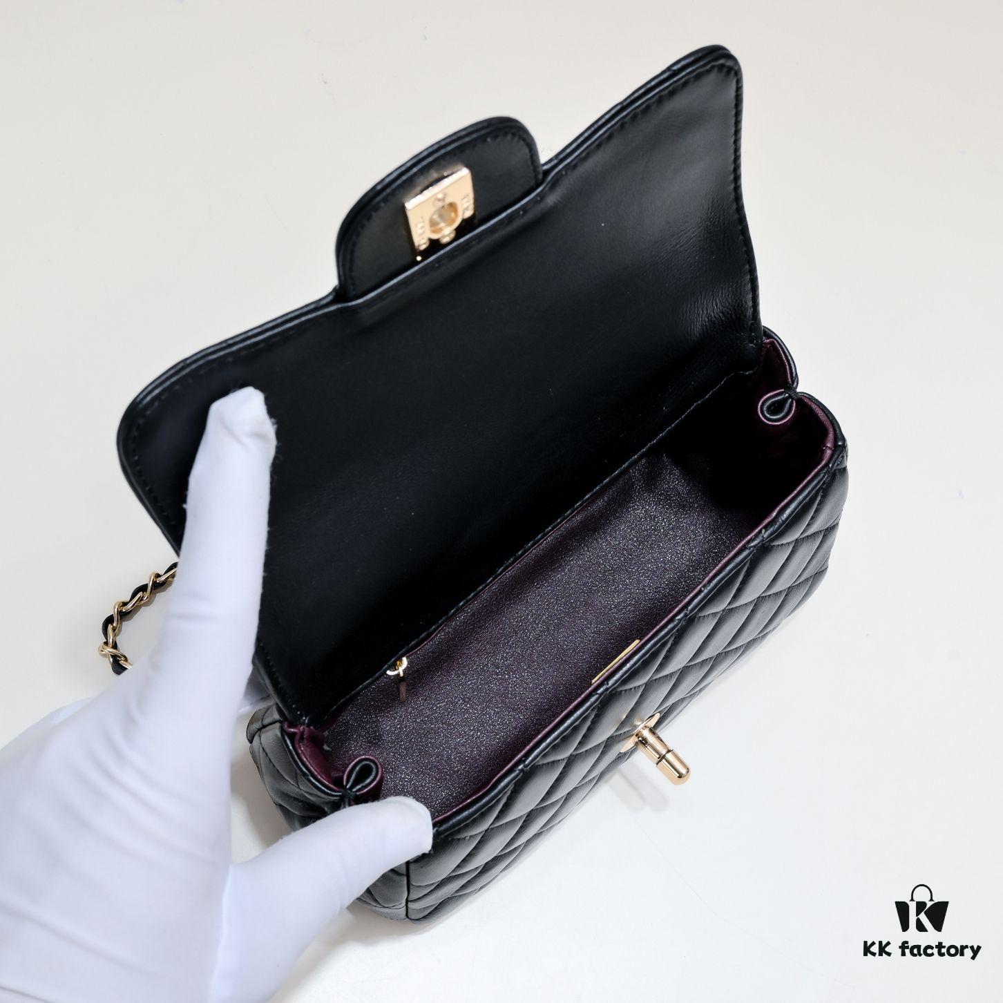 69305634f09edb6de4c4f3a8 Small Size 🦋 Chanel 🖤 23A Diamond Handle CF Mini, Early Release 💎