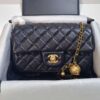 693056b1f09edb6de4c4f494 CHANEL France Handcrafted Luxury Metal CF Bag with Golden Beads - Large and Small Sizes Available