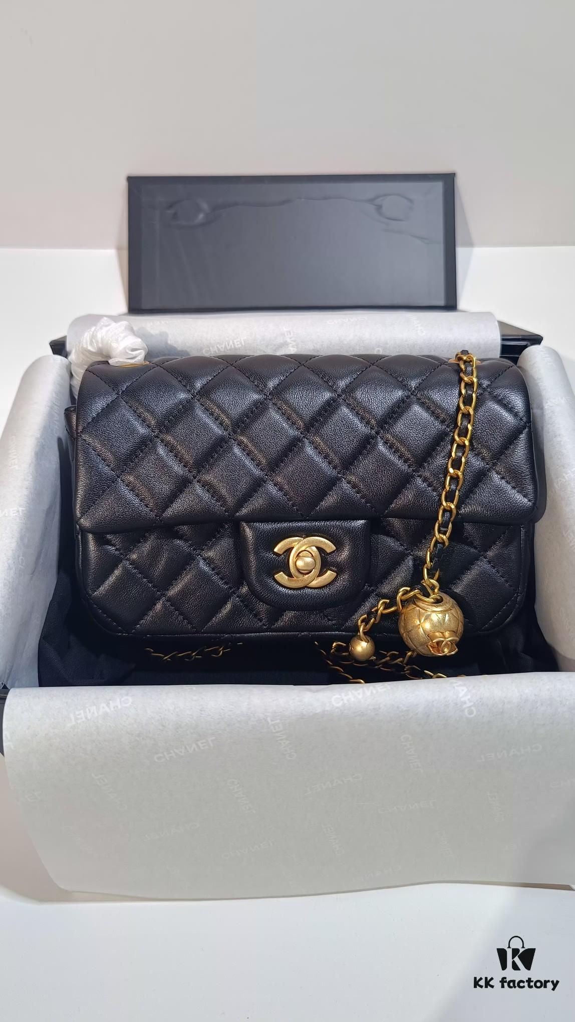693056b1f09edb6de4c4f494 CHANEL France Handcrafted Luxury Metal CF Bag with Golden Beads - Large and Small Sizes Available