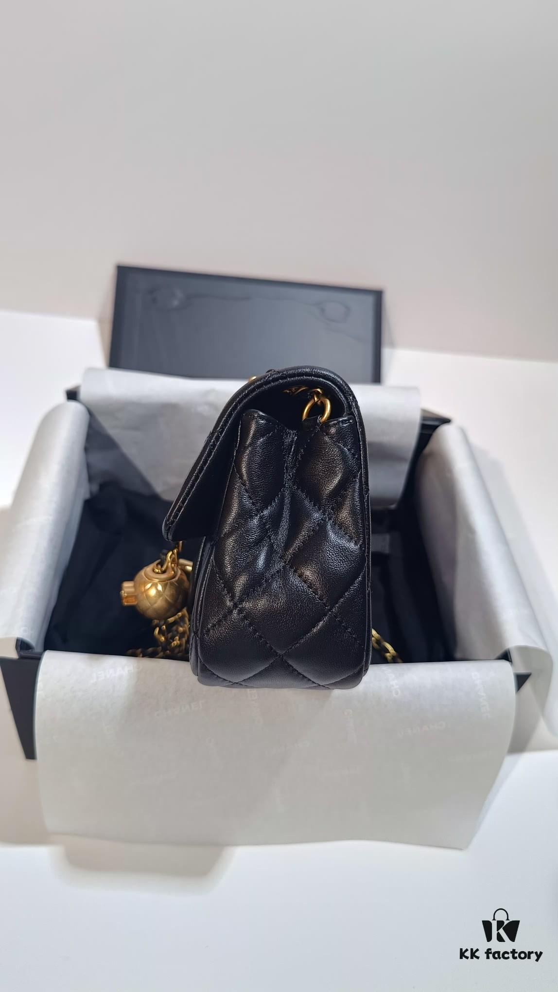 693056b2f09edb6de4c4f496 CHANEL France Handcrafted Luxury Metal CF Bag with Golden Beads - Large and Small Sizes Available
