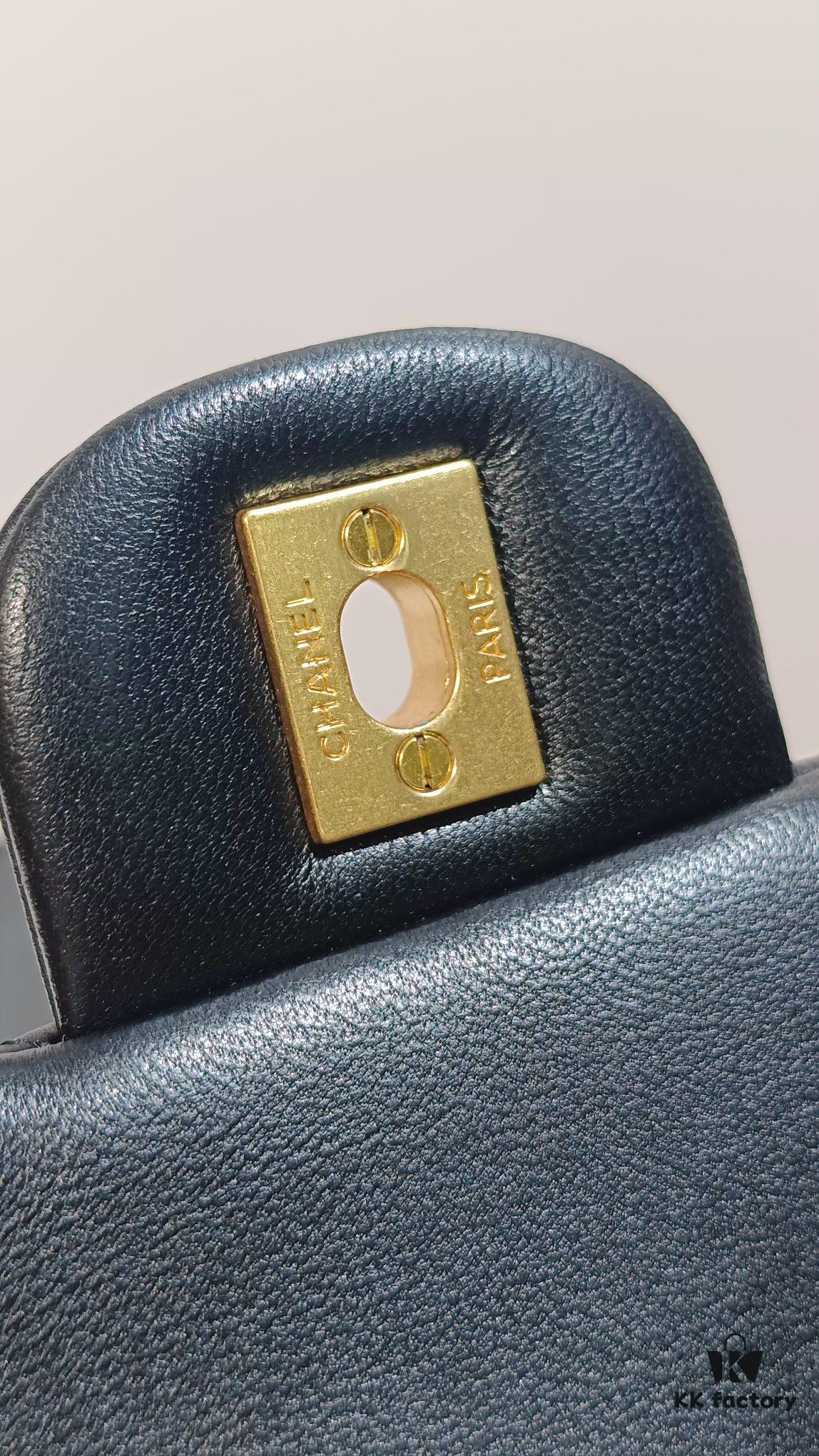 693056b2f09edb6de4c4f497 CHANEL France Boutique Collection Metal CF Bag with Golden Beads - Large and Small Sizes