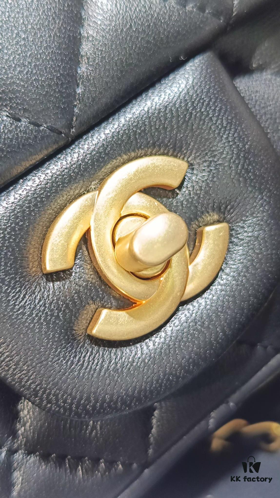 693056b6f09edb6de4c4f499 CHANEL France Handcrafted Luxury Metal CF Bag with Golden Beads - Large and Small Sizes Available