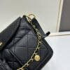 69305706f09edb6de4c4f4f0 Upgraded Lamb Skin 24P 👑 Chanel 24P This Season's Dark Horse Hobo Hippie Bag