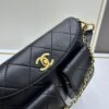 69305707f09edb6de4c4f4f3 Upgraded Lamb Skin 24P 👑 Chanel 24P This Season's Dark Horse Hobo Hippie Bag