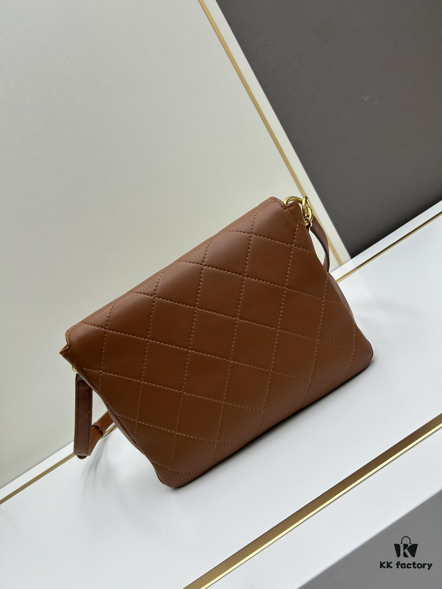 6930570bf09edb6de4c4f4f6 Upgraded Lamb Skin 24P 👑 Chanel 24P This Season's Dark Horse Hobo Hippie Bag