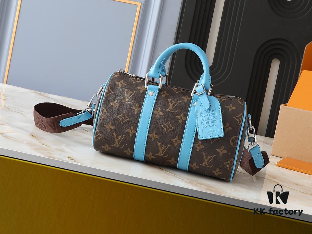 693057c8f09edb6de4c4f5fe Upgraded Original M12609 Yellow Vintage Pattern, Blue Vintage Pattern, M11595 Gradient Gray, M46271 Black Pattern - This Keepall 25 Bag is Crafted from Monogram Eclipse Reverse Canvas, Elegantly Reinterpreting the Louis Vuitton Classic Motif