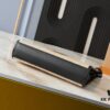 Upgraded Original M81366 Black and Caramel Cosmetic Pouch with Chain