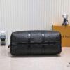 693057f6f09edb6de4c4f651 N44810 45532 Upgraded Version 45cm Imported Full-Grain Leather Black Embossed Large Flower Travel Bag N41416 45532