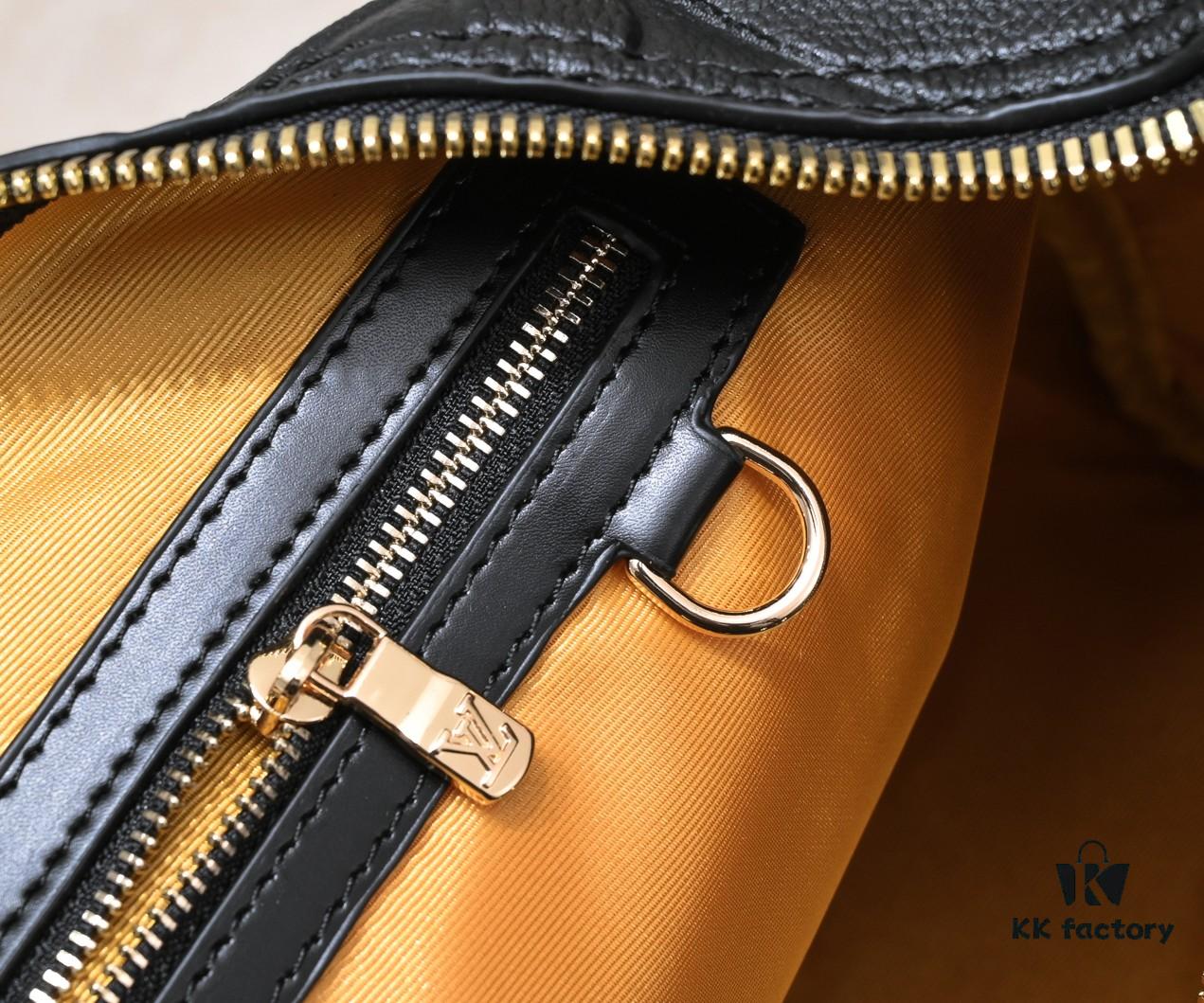 693057faf09edb6de4c4f65a N44810 45532 Upgraded Version 45cm Imported Full-Grain Leather Black Embossed Large Flower Travel Bag N41416 45532