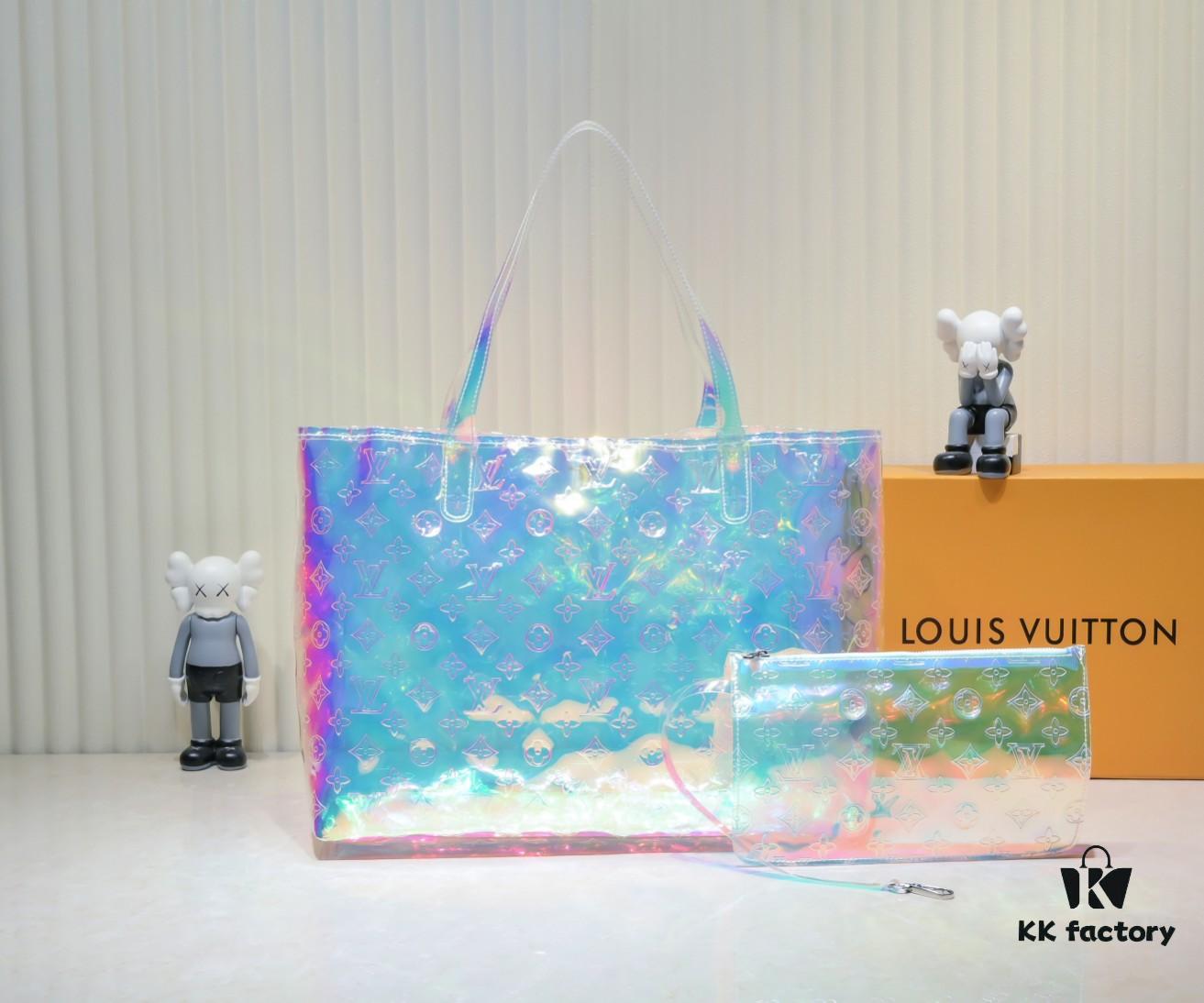 6930586ef09edb6de4c4f726 Exclusive Real Shot - Upgraded Version ‼️ M41177/M40995 Latest Rainbow Shopping Tote (Actual Product Photography)